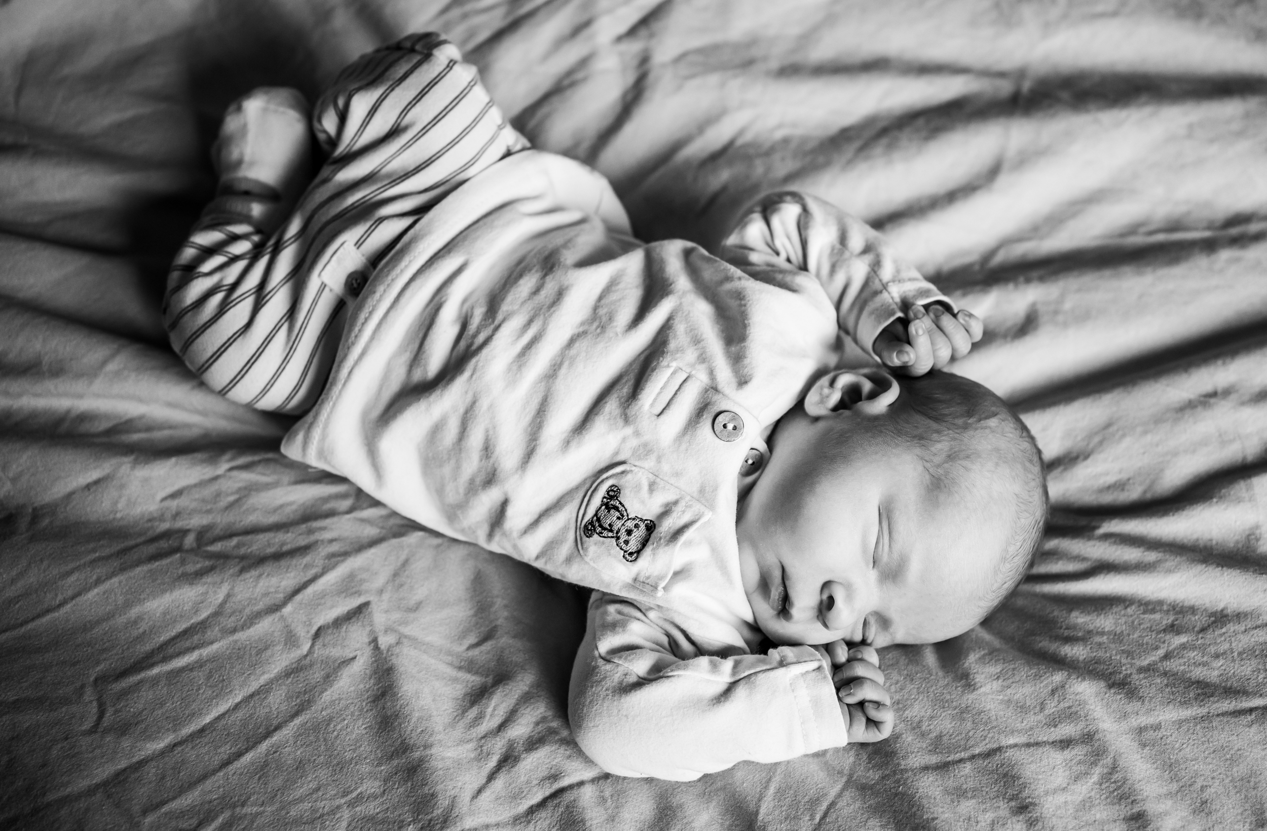 portretfoto van een Newborn jongetje 