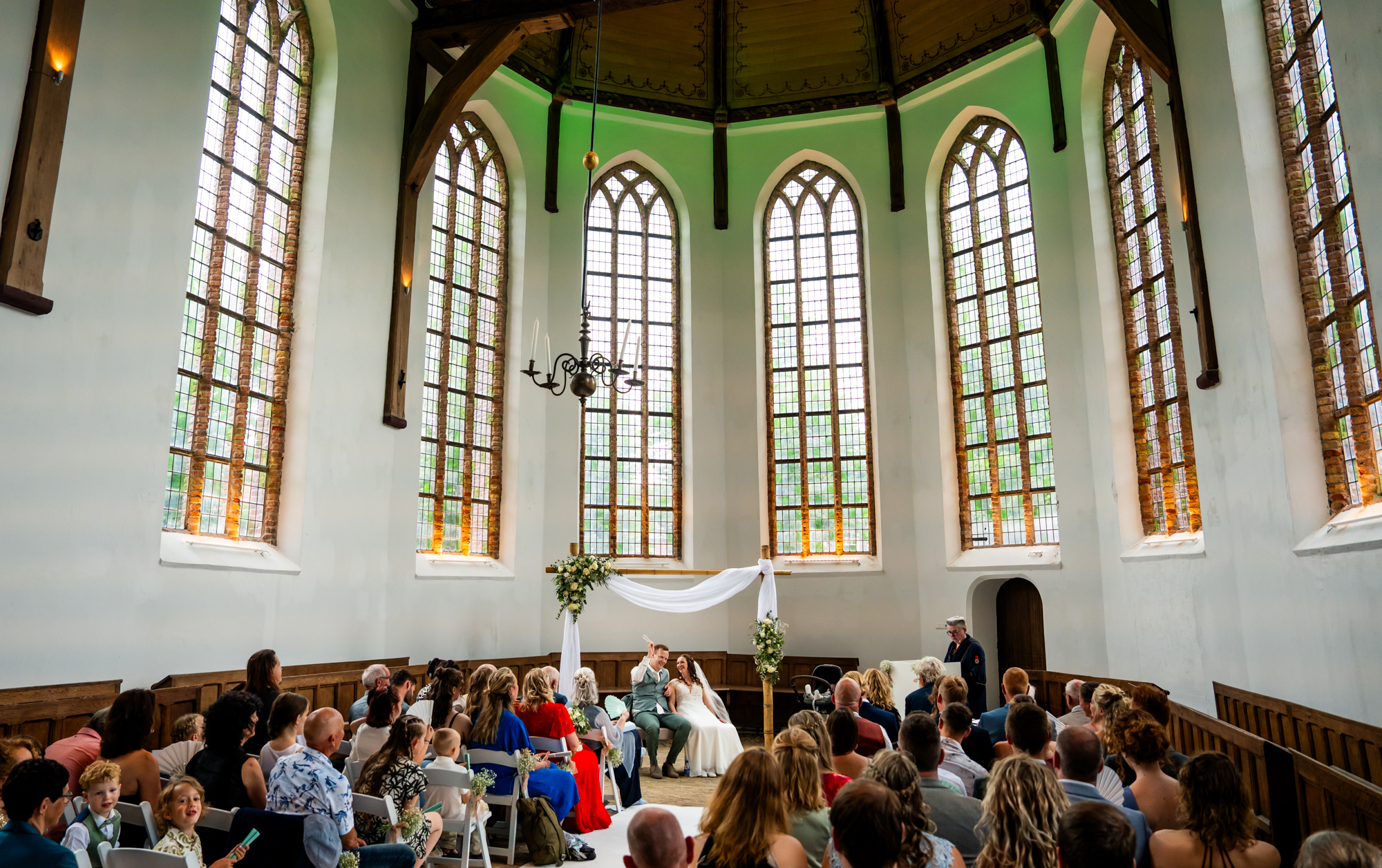 Een trouwceremonie in de Noorderkerk in hoorn